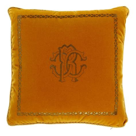 Buy Roberto Cavalli Home Venezia Reversible Cushion - 40x40cm - Mustard Yellow | AMARA | Linen ...
