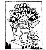Happy Captain Underpants Coloring Page  Free Printable Pages sketch template