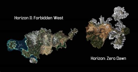 Horizon Forbidden West Map vs. Zero Dawn - Prima Games