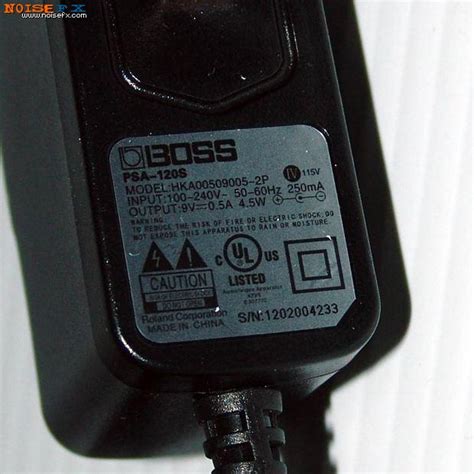 NoiseFX - Boss AC Adapter PSA-120S