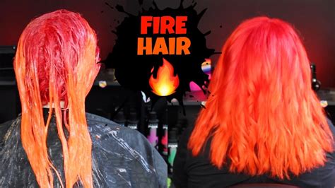 🔥 FIRE HAIR | RED TO ORANGE OMBRE 🔥 - YouTube