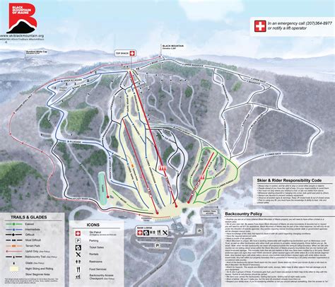 2022-23 Black Mountain Trail Map - New England Ski Map Database - NewEnglandSkiHistory.com