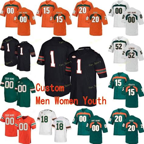 2021 Custom Miami Hurricanes College Football Jersey 7 Al Blades Jr.80 Jimmy Graham 94 Dwayne ...