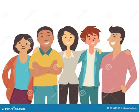 Diverse Happy People Stock Vector - Image: 53562906