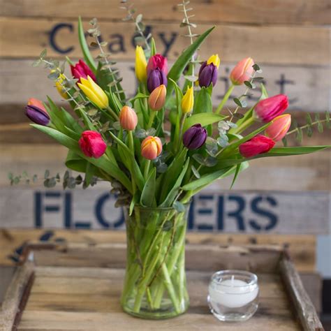 Mixed Tulip Bouquet in Cambridge, MA | Coady Florist