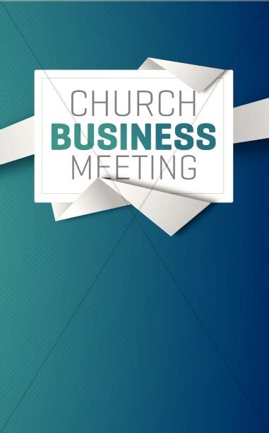 Church Business Meeting Christian Bulletin