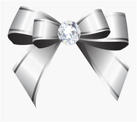 Wedding Bells Clipart Silver - Silver Ribbon And Bow Png , Free Transparent Clipart - ClipartKey