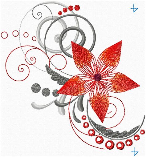 Floral Machine Embroidery Designs. Flowers Pattern. Hoop 6 X - Etsy