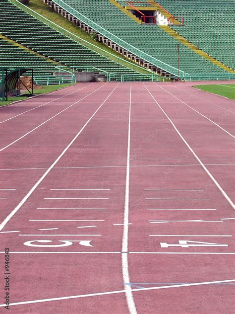 100m sprint race track Stock Photo | Adobe Stock