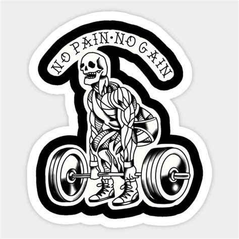 No Pain No Gain Tattoo - No Pain No Gain - Sticker | TeePublic