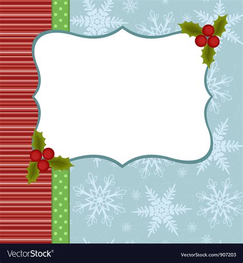 Blank template for christmas greetings card Vector Image