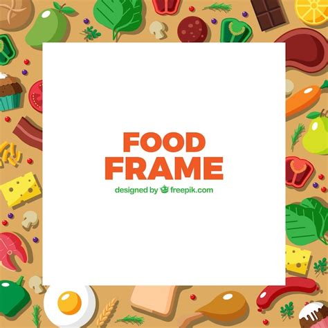 Free Vector | Food frame with vegetables and meat