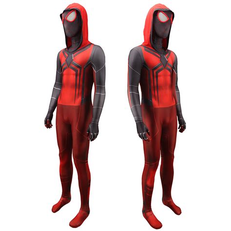 Miles Morales Crimson Cowl Suit Cosplay Marvel's Spider-Man PS5