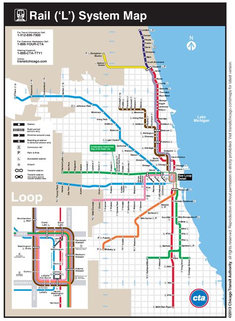 Chicago Green Line Map