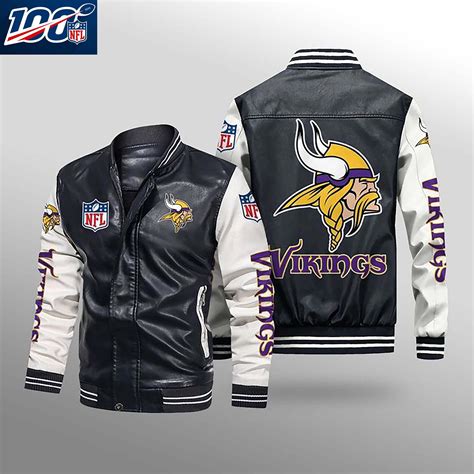 Super Bowl Minnesota Vikings NFL Leather Bomber Jacket Ravens | Etsy