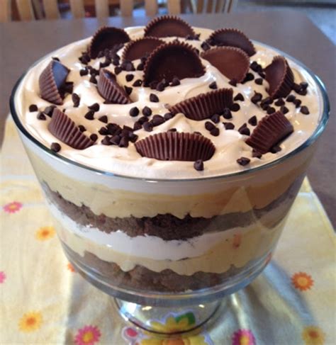 Chocolate Peanut Butter Cup Trifle Dessert recipe | Chefthisup