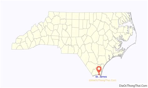 Map of St. James town, North Carolina - Thong Thai Real