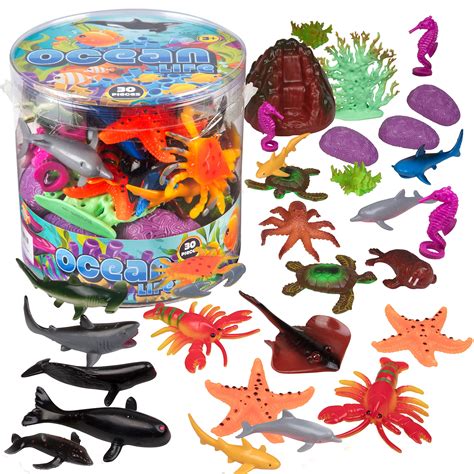 Deep Sea Animals Figure Set Ocean Underwater Creatures Realistic ...