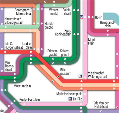 Map of Amsterdam Trams in 2023 [OC], my first transit map : r ...