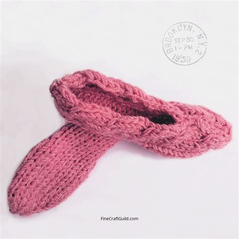 Chic Cosy Cable Slippers Knitting Pattern | Fine Craft Guild