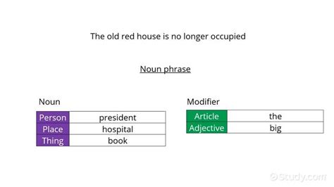 How to Identify Noun and Verb Phrases | English | Study.com