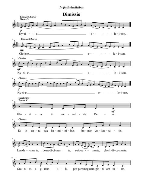 Missa de Angelis - Anonymous (Gregorian chant) Sheet music for Piano | Download free in PDF or ...