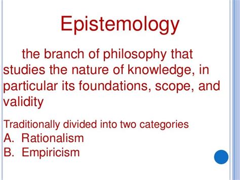 Epistemology