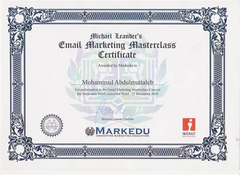 Online marketing certificate