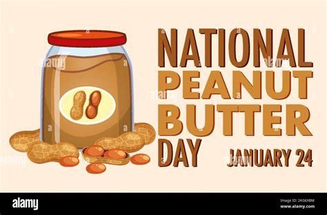 National Peanut Butter Day Banner Design illustration Stock Vector ...