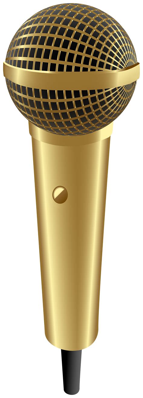 Gold Microphone Transparent Image | Gallery Yopriceville - High-Quality Free Images and ...