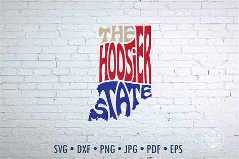 The Hoosier State word Art, Indiana Svg Dxf Eps Png Jpg, Cut file By ...