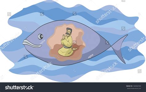 Jonah Praying Belly Fish Stock Illustration 184060760 - Shutterstock