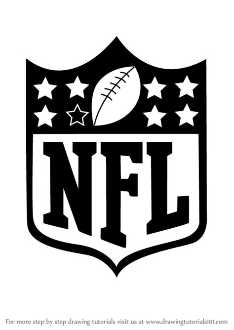 How to Draw NFL Logo (NFL) Step by Step | DrawingTutorials101.com