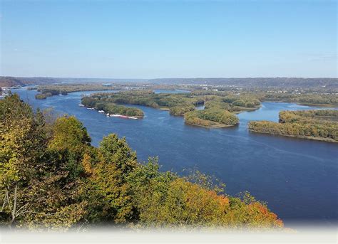 an aerial view of a river surrounded by trees