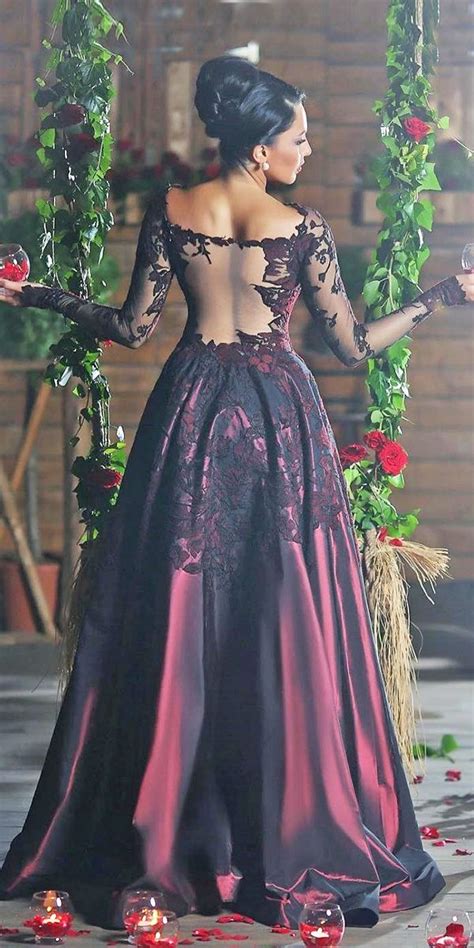 Gothic Wedding Dresses: 24 Non-Traditional Looks | Red wedding dresses ...