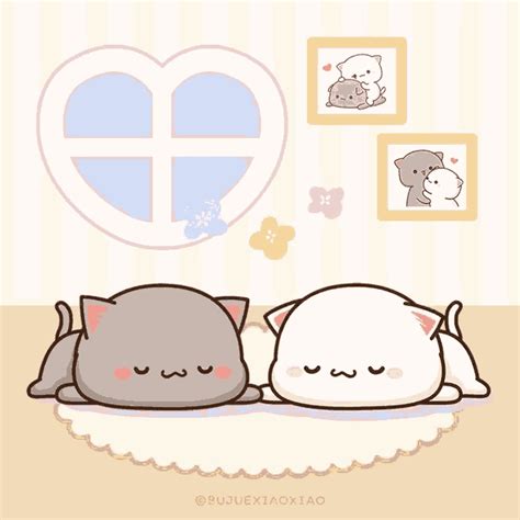 Mochi Mochi Peach Cat Love GIF - Mochi Mochi Peach Cat Peach Cat Love - Discover & Share GIFs