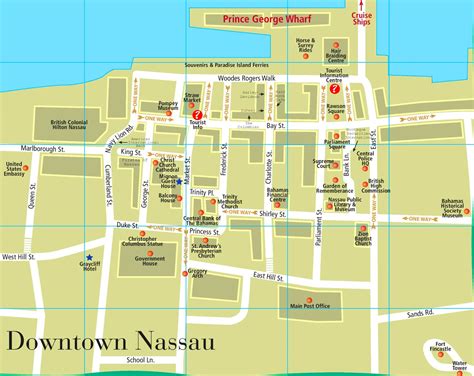 Nassau downtown map - Ontheworldmap.com