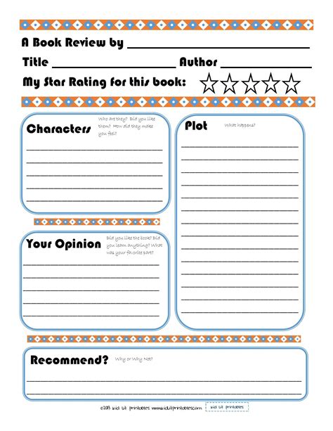 Book Report Template