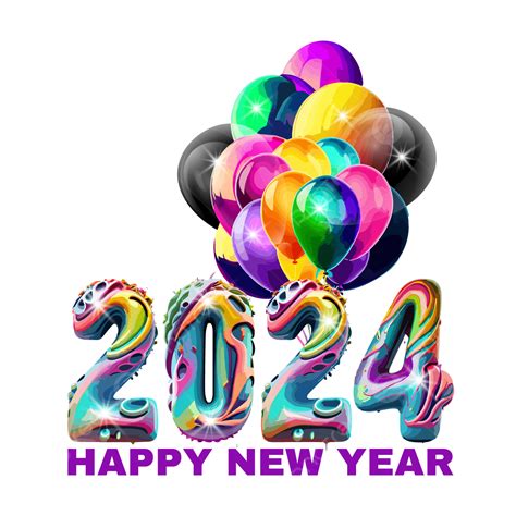 Happy New Year 2024 Wishes Vector, 2024 Wishes, Year 2024 Wishes, Happy New Year 2024 PNG and ...