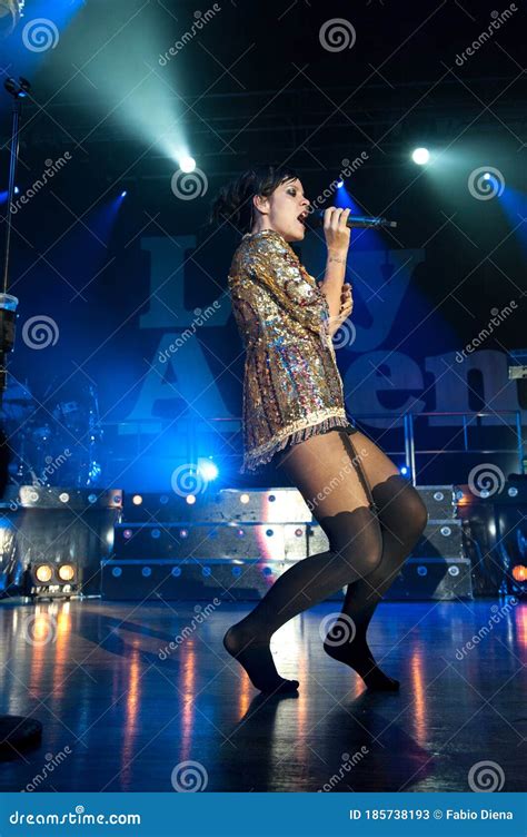 Lily Allen , during the Concert Editorial Stock Photo - Image of ...