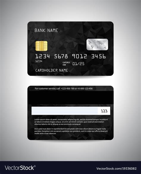 Credit cards set with black background Royalty Free Vector