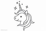 Cute Unicorn Head Pages Printable Coloring sketch template