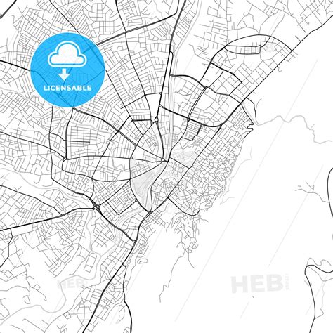 Vector PDF map of Antakya, Turkey - HEBSTREITS