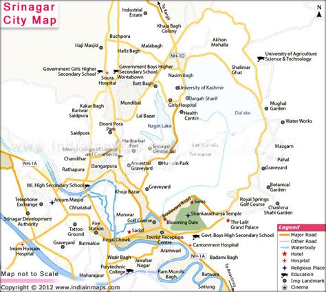 Srinagar City Map | India In Maps