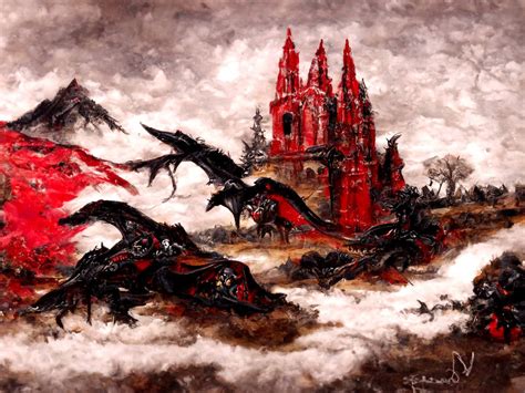 Death Dragons Landscape by Octhulhus-iart on DeviantArt