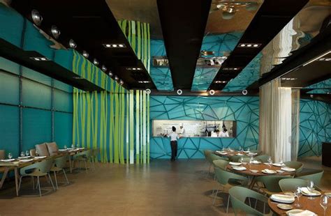 Gold and Turquoise Restaurant Decor in Barcelona | Bar design restaurant, Restaurant decor ...