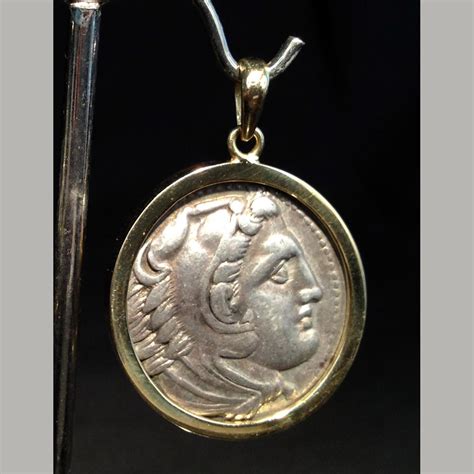 Ancient Greek Alexander the Great Coin Pendant