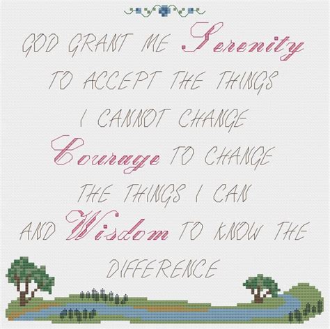 Serenity Prayer Cross Stitch Pattern PDF Instant Download - Etsy