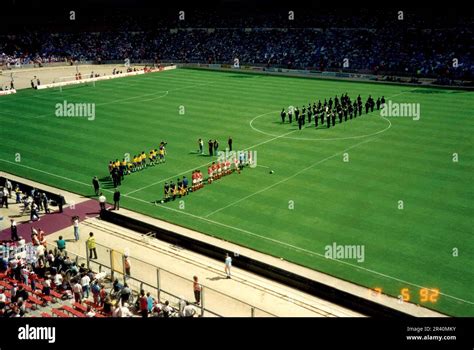 England vs Brazil at Wembley Stadium, London on May 17, 1992 with the score ending 1-1 with ...