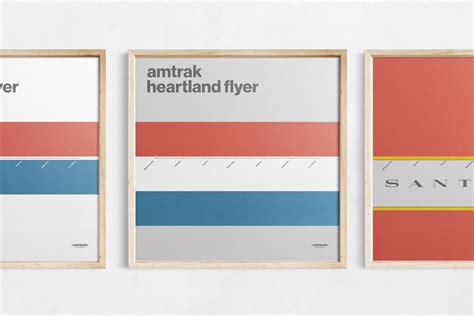 Heartland Flyer Amtrak Map / Texas Oklahoma / Minimal Poster - Etsy